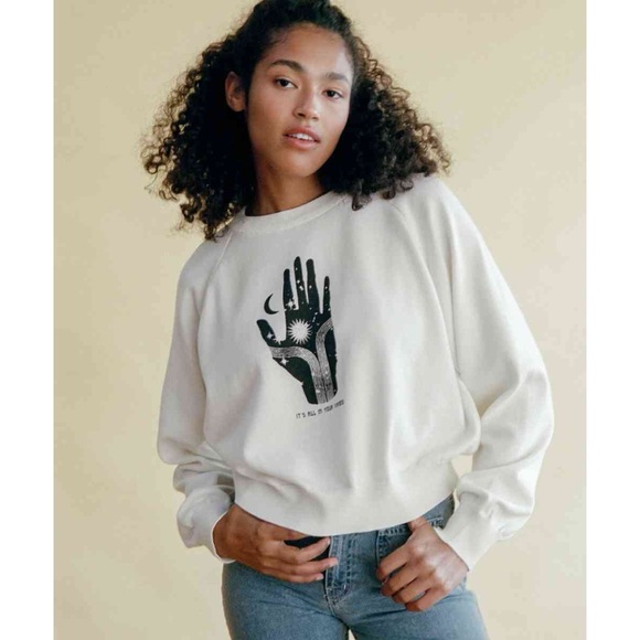 Christy Dawn Sweaters - Christy Dawn The Sonny x Real Fun, Wow! Graphic Hand Sweater in Oatmeal